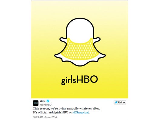 HBO's Girls on Snapchat