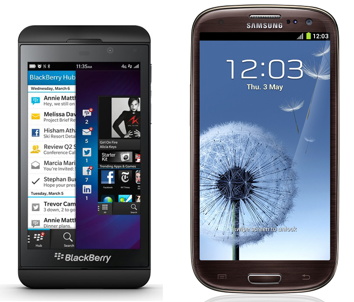 blackberry 10 vs android os review cio