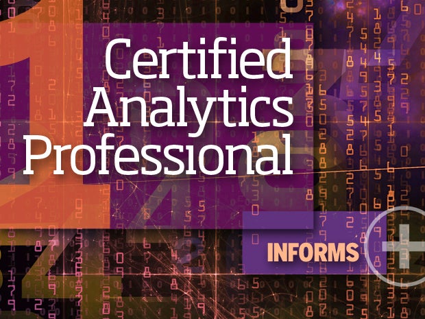 1. Certified Analytics Professional -- INFORMS