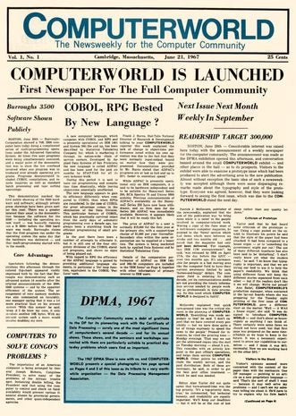 Computerworld June 21, 1967 cover