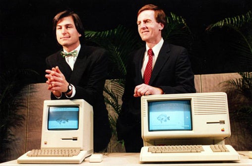 During happier times with John Sculley