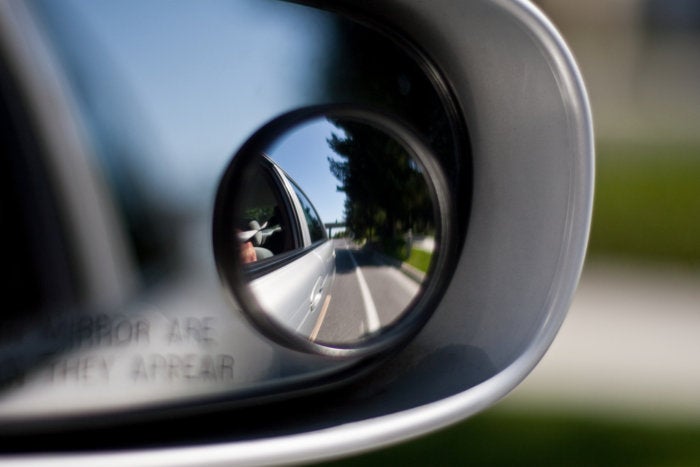 blind spot side view mirror car vehicle