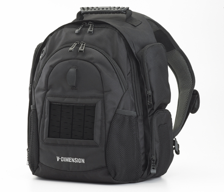V-Dimension Helius solar-powered backpack