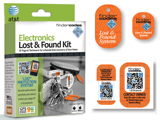 FinderCodes Electronics Lost & Found Kit
