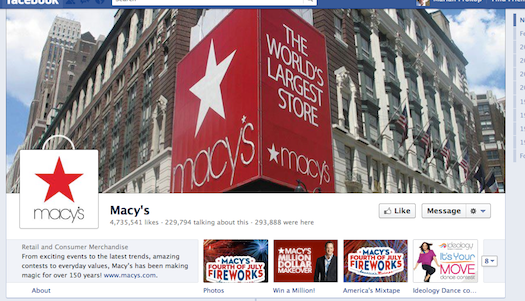 Macys Facebook page 