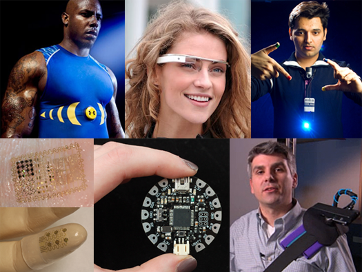 collage of wearable computing products
