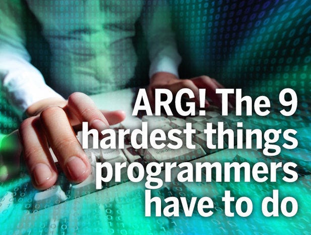 Arg! The 9 hardest things programmers have to do
