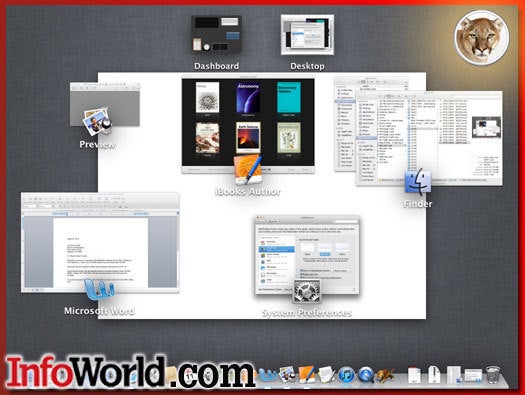 OS X Mountain Lion Mission Control preview clustering