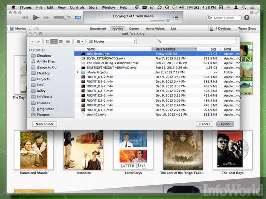 How to add movies to itunes library from mac pro