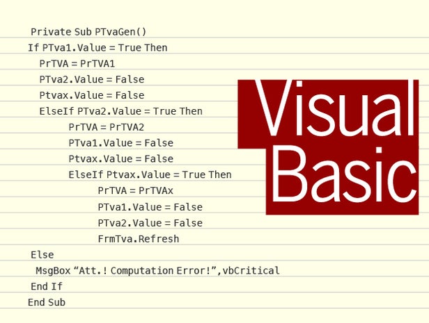 visual basic code example