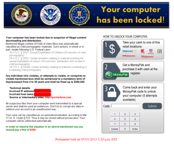 Kovter ransomware leverages the browser's history