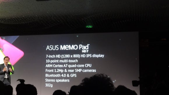 Asus's Memo Pad HD7 tablet specs