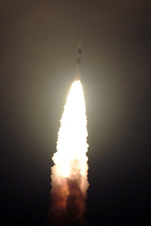 India's PSLV-C22 taking off