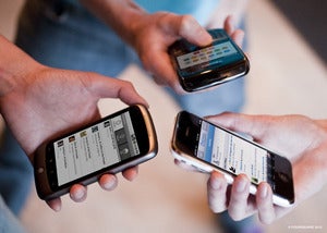 Three cellphones